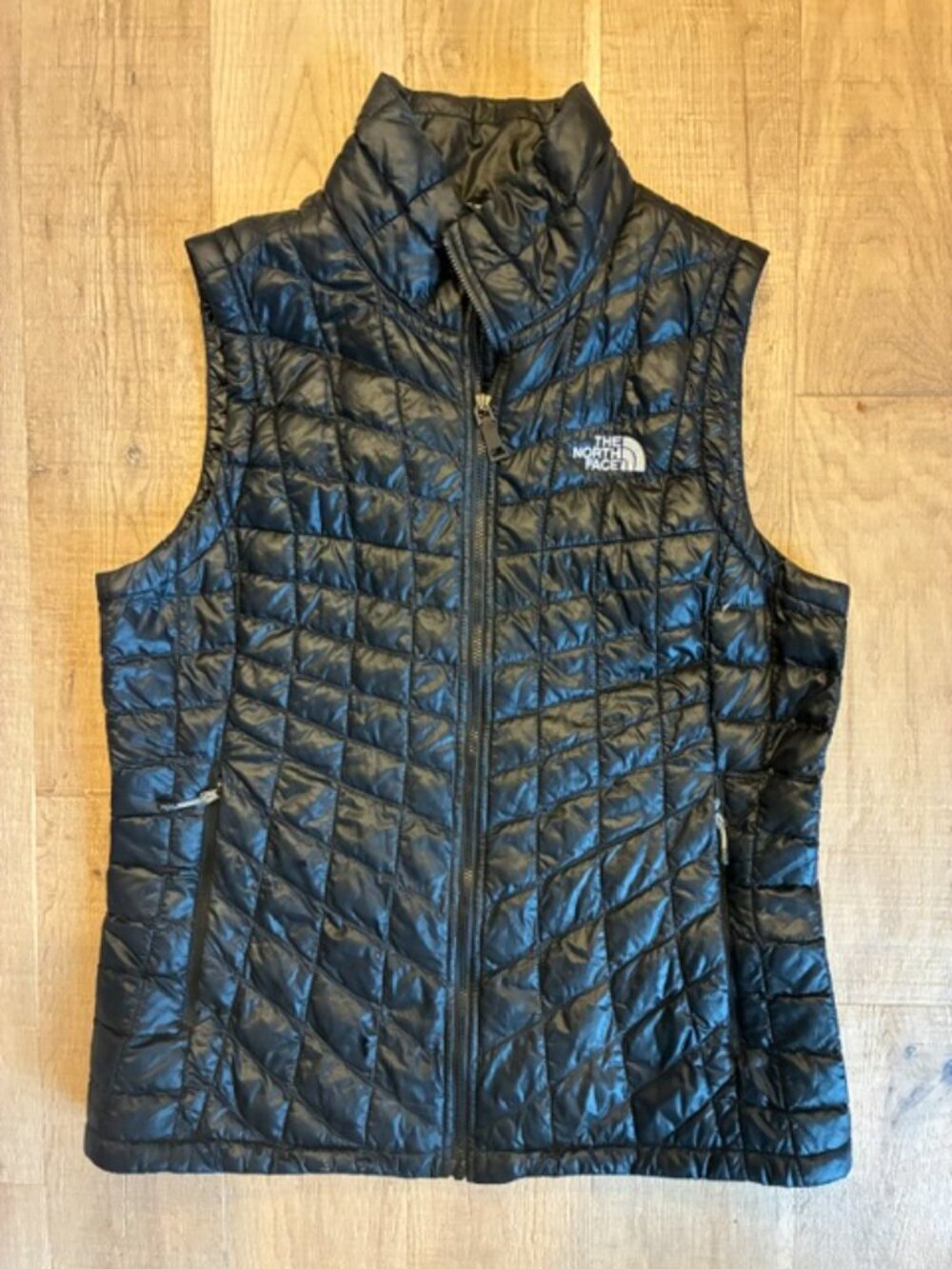 The North Face Thermoball Eco Vest Womens Medium Black Quilted Puffer
